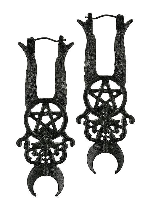Boucle d'oreille Restyle style gothique / métal maleficent