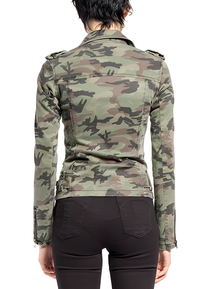 Veste camouflage Tripp NYC pour femme style rock IS9125P
