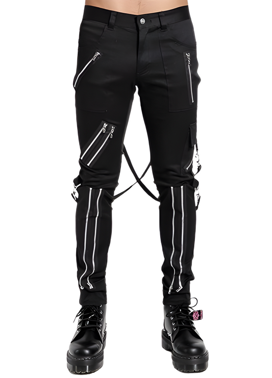 Pantalon Tripp NYC zip style punk / gothique pour homme IS674M