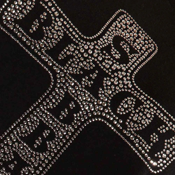 T-shirt officiel Black Sabbath Cross noir avec croix en strass en détail