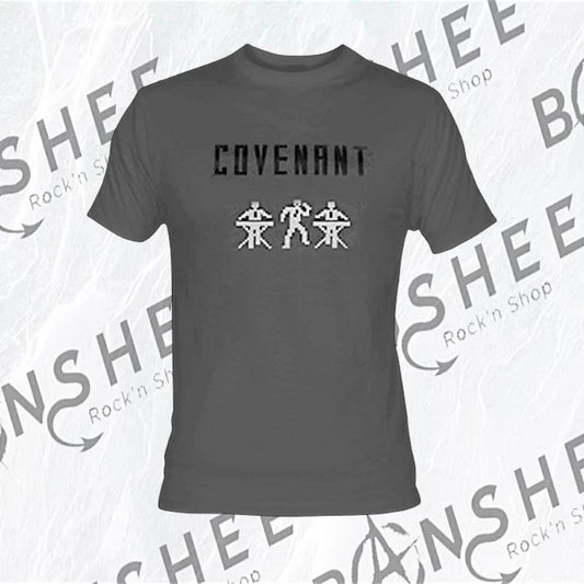T-shirt Covenant Charcoal gris anthracite avec personnages pixelisés