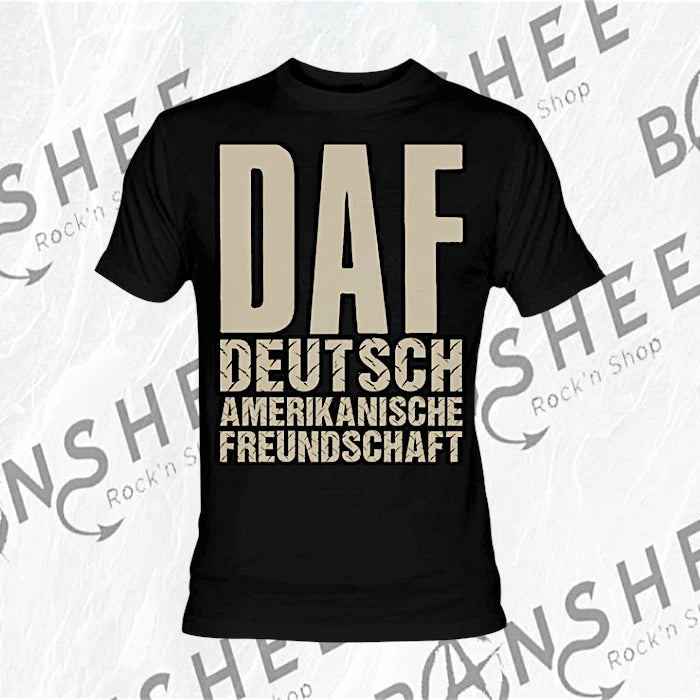T-shirt DAF Silhouettes noir avec imprimés recto