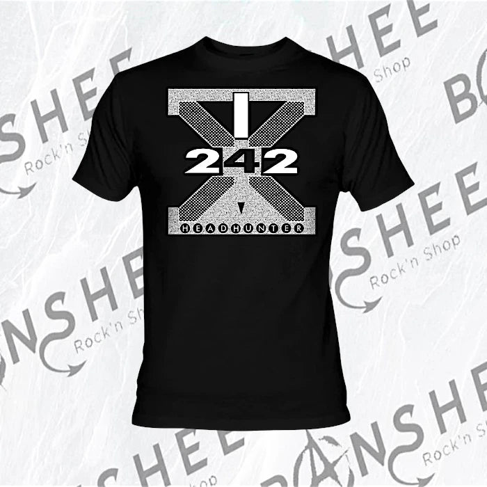 T-shirt Front 242 Headhunter noir avec logo 242 géométrique