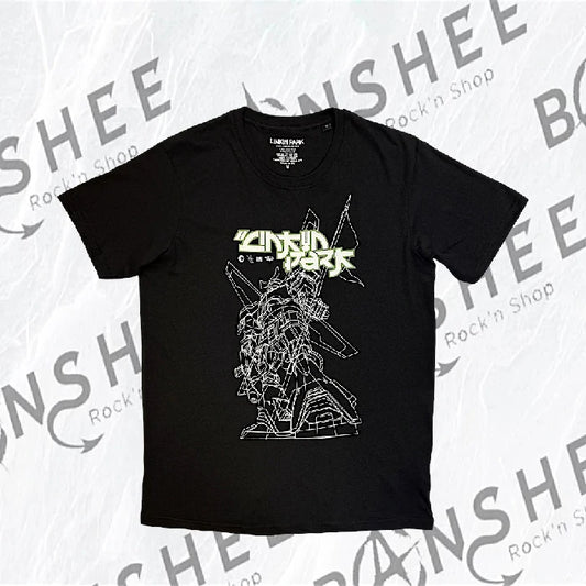 T-shirt officiel Linkin Park Reanimation Mega Bot noir avec illustration futuriste