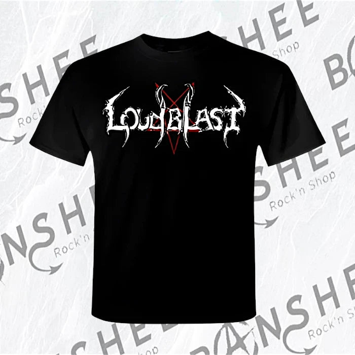 T-shirt officiel Loudblast Logo noir avec impressions recto