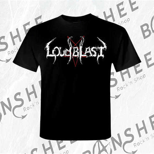 T-shirt officiel Loudblast Logo noir avec impressions recto