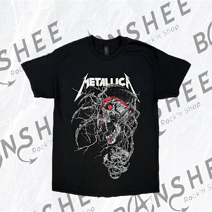 T-shirt officiel Metallica Spider Dead noir avec illustration de crâne et araignée