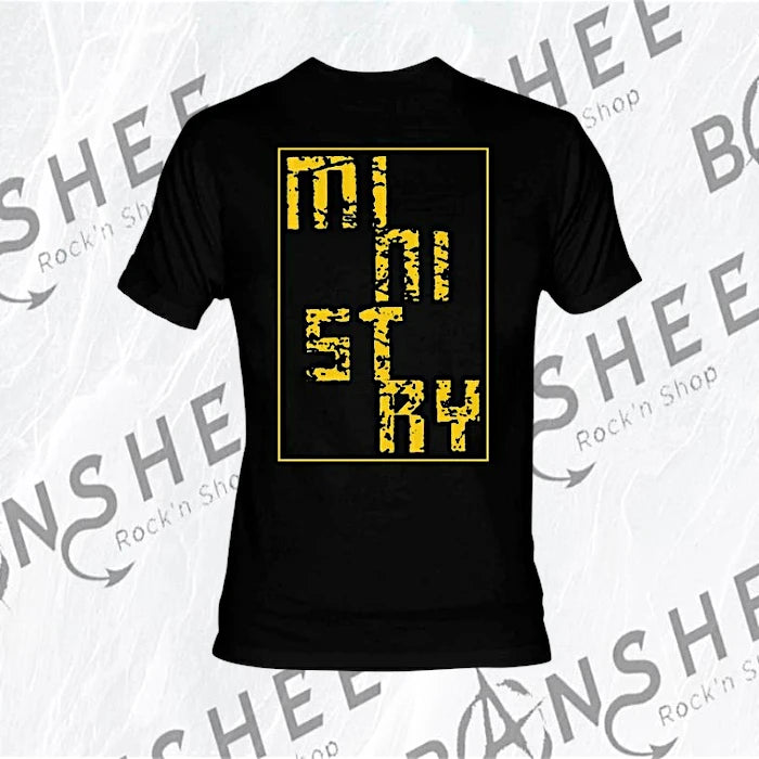 T-shirt Ministry Twitch noir avec imprimés verso