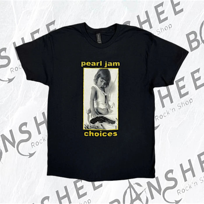 T-shirt officiel Pearl Jam Choices avec imprimés recto