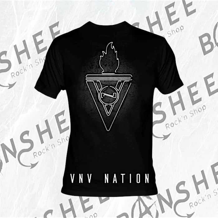 T-shirt VNV Nation Noire noir avec logo verso
