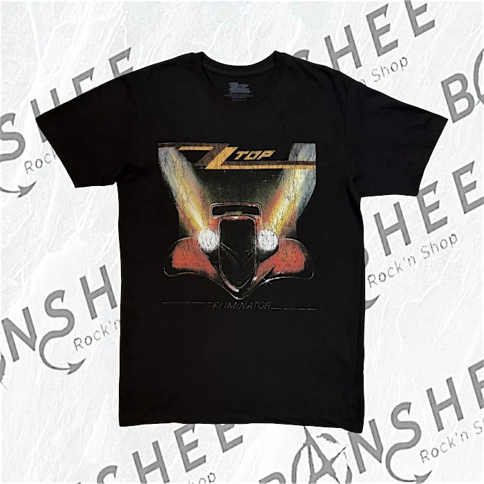 T-shirt officiel ZZ Top Eliminator avec voiture Hot Rod