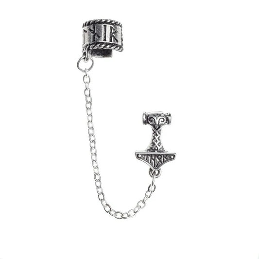 Boucle d'oreille Alchemy marteau de Thor E381