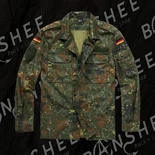 Veste militaire camouflage allemand avec poches poitrine