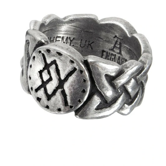 Bague Alchemy avec runes viking R195